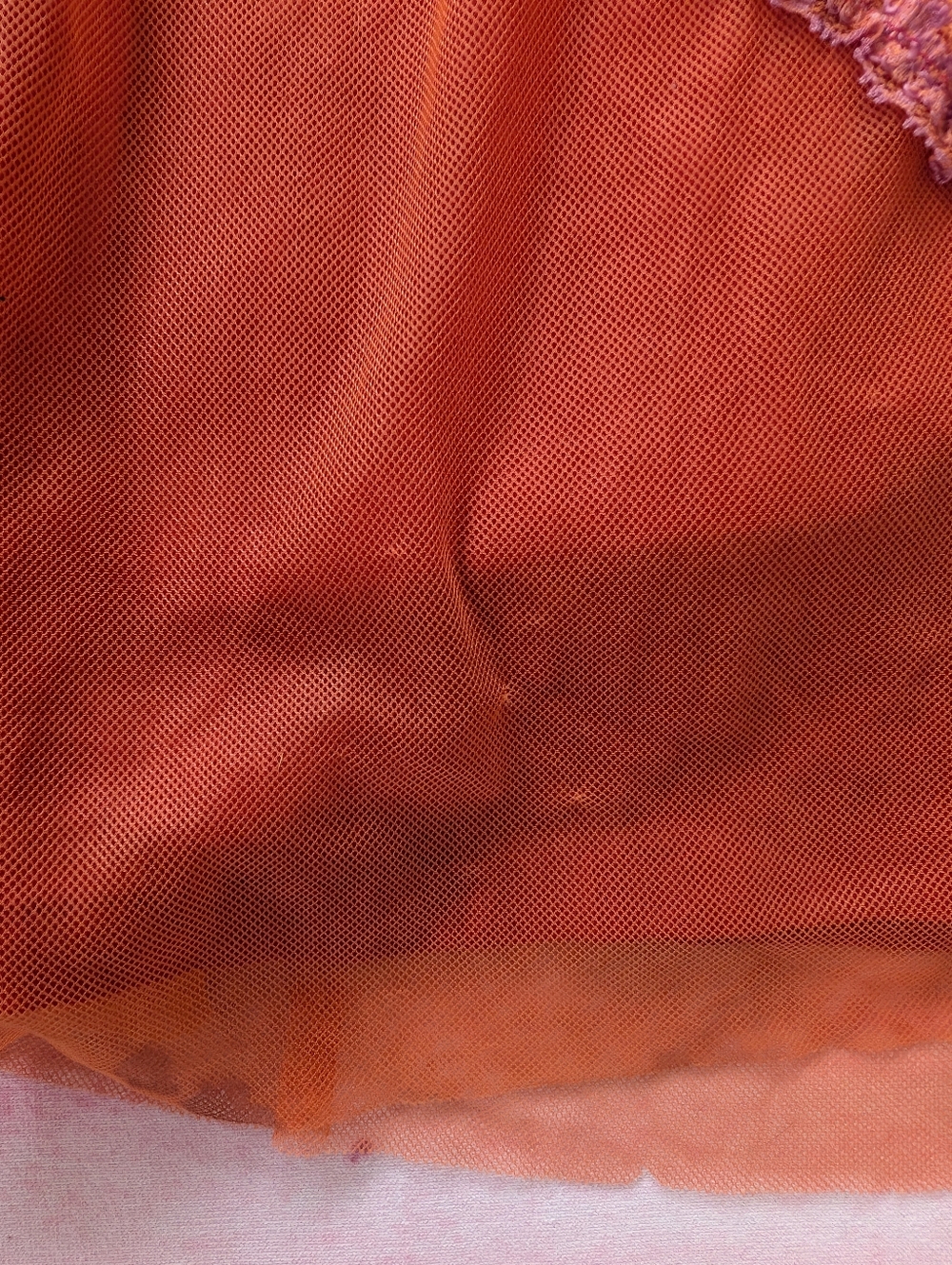 Vintage 70s/80s Prairie Dress Burnt Orange Boho Midi Ruffle Tulle Maxi Dress - Picture 8 of 10